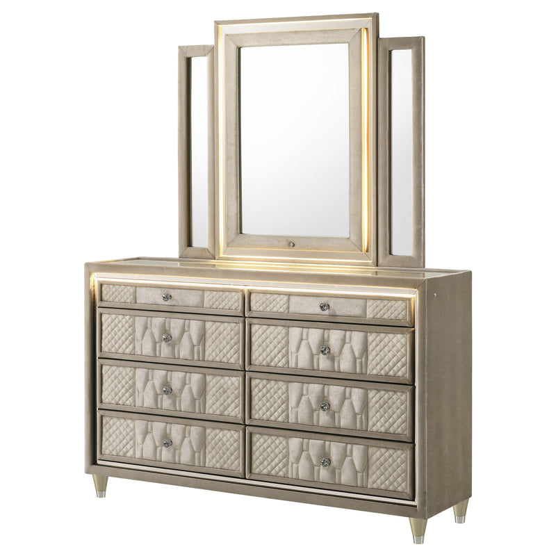 Lorient LED Dresser with LED Mirror