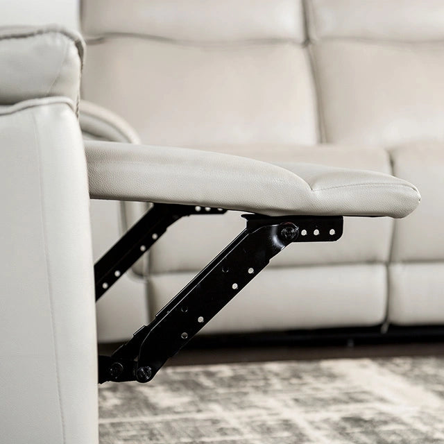 Bienne Loveseat Manual Recliner White & Black