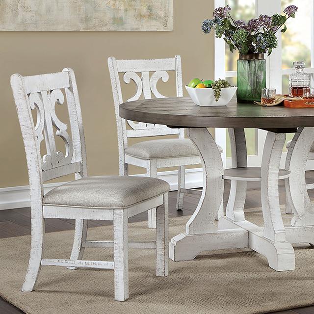 Distressed White/Gray