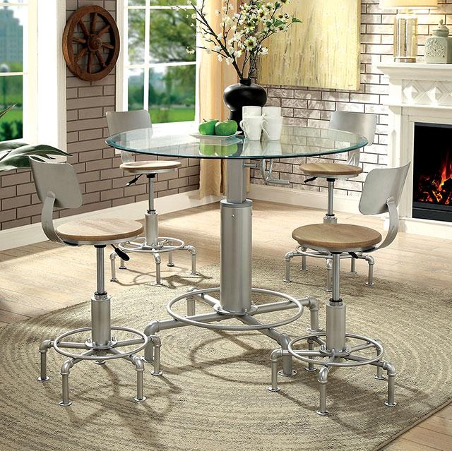 Silver Powder Coating/Oak