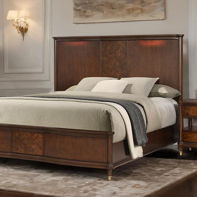 Cherry w/ Poplar Burl Veneer|Solid Rubberwood