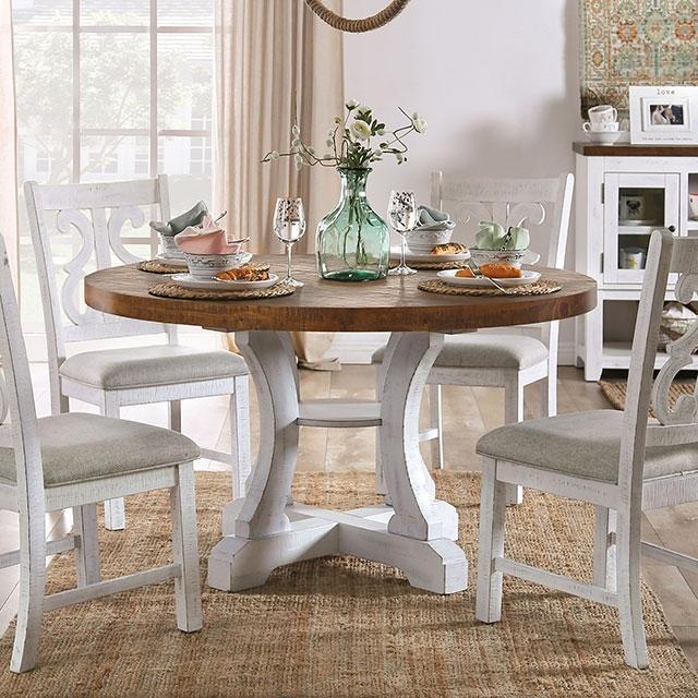 Distressed White/Distressed Dark Oak