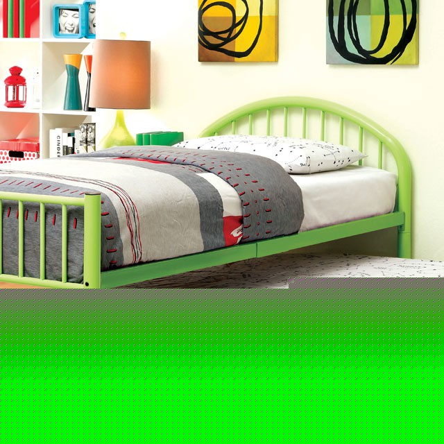 Rainbow Full Bed Black, White, Silver, Black, & Green