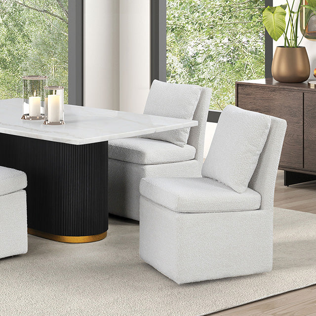 Boucle Chenille Fabric|Engineered Wood|Marble|Metal