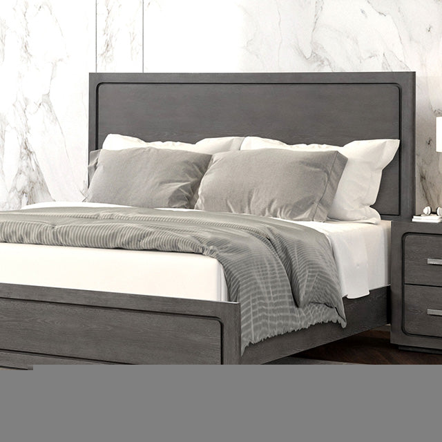 Crowthorne E.King & Queen Bed Grey & White