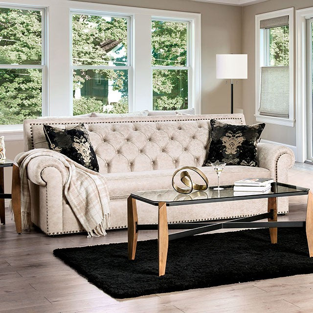 Distressed Leather-like Fabric Solid Wood Others
